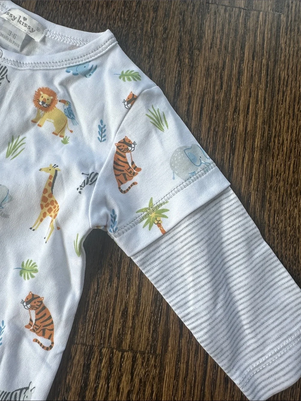 Kissy Kissy Baby Safari Print One-Piece Romper 3-6M NWT